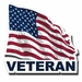 Veteran with American Flag Sticker