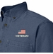 Veteran with Flag Denim Shirt