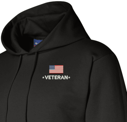 Veteran with Flag Hoodie