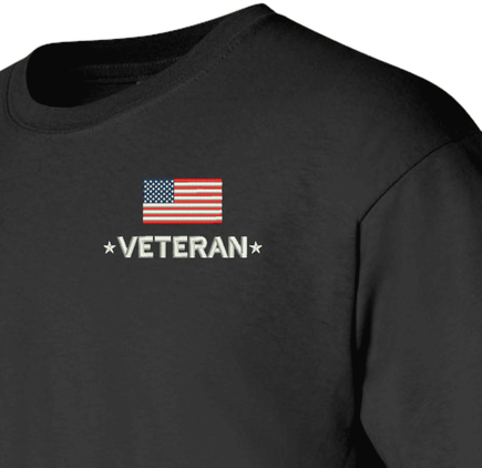 Veteran with Flag T-Shirt