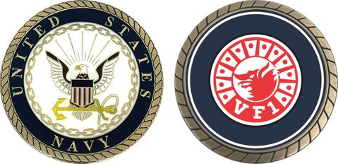 U.S. Navy VF-1 'Wolfpack' Patch Challenge Coin