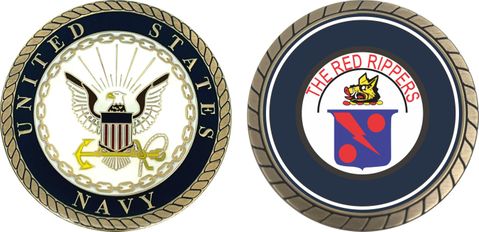 U.S. Navy VF-11 'Red Rippers' Patch Challenge Coin