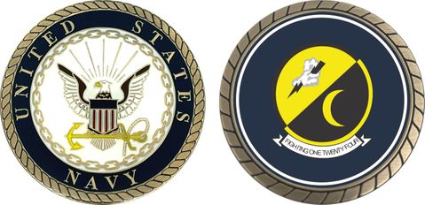U.S. Navy VF-124 Fighting One Twenty Four Patch Challenge Coin