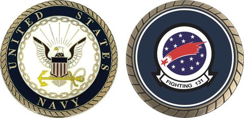 U.S. Navy VF-131 Fighting 131 Patch Challenge Coin