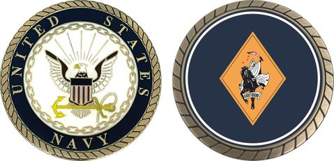 U.S. Navy VF-142 'Ghost Riders' Patch Challenge Coin