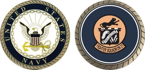 U.S. Navy VF-21 'Freelancers' Patch Challenge Coin