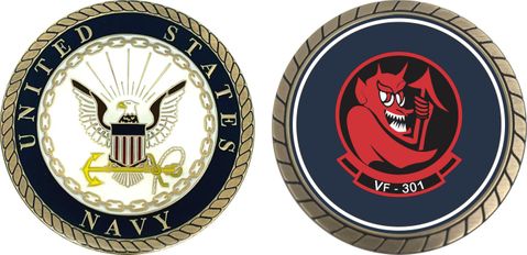 U.S. Navy VF-301 Patch Challenge Coin