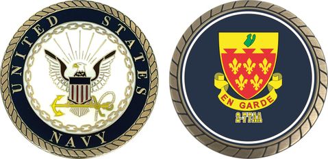 U.S. Navy VF-302 Stallions Patch Challenge Coin