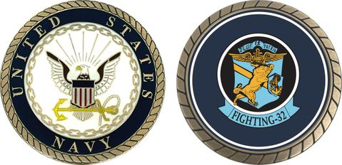 U.S. Navy VF-32 'Fighting Swordsmen' Challenge Coin