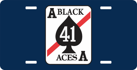 VF-41 Black Aces License Plate