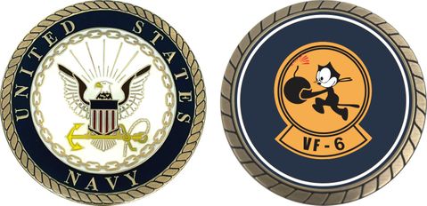 U.S. Navy VF-6 Patch Challenge Coin