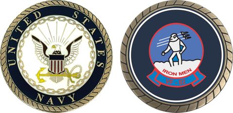 U.S. Navy VF-82 'Fighting Fools' Patch Challenge Coin