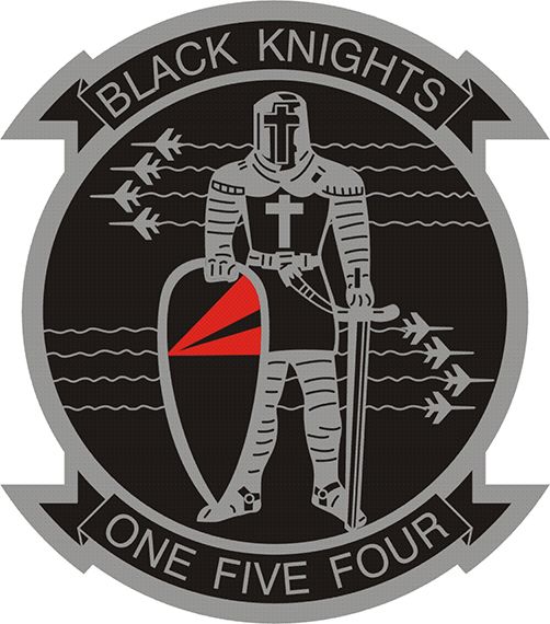 No.1145 ☆横振り刺繍パッチ☆ BLACK KNIGHTS VF-154 vf154-black-knights-patch-