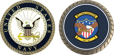 U.S. Navy VFA-122 'Flying Eagles' Patch Challenge Coin
