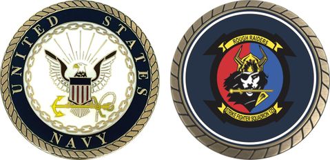 U.S. Navy VFA-125 'Rough Raiders' Patch Challenge Coin