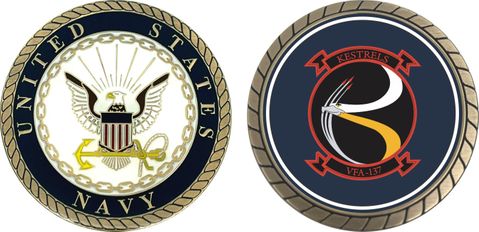 U.S. Navy VFA-137 'Kestrels' Patch Challenge Coin