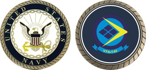U.S. Navy VFA-146 'Blue Diamonds' Patch Challenge Coin