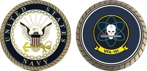 U.S. Navy VFA-151 'Vigilantes' Patch Challenge Coin