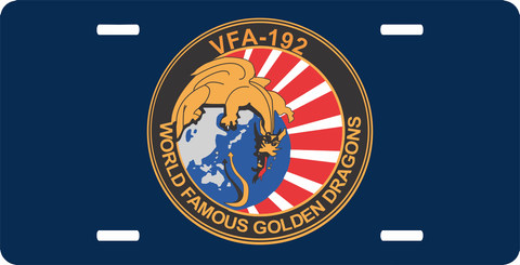 VFA-192 World Famous Golden Dragons License Plate