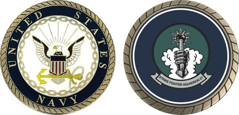 U.S. Navy VFA-27 'Royal Maces' Patch Challenge Coin