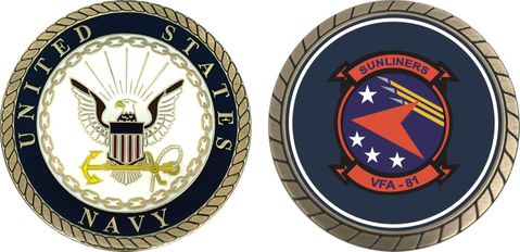 U.S. Navy VFA-81 'Sunliners' Patch Challenge Coin
