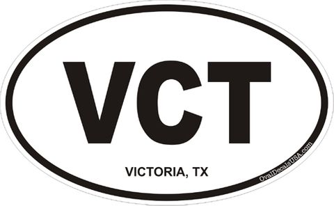 Victoria Texas Oval Decal