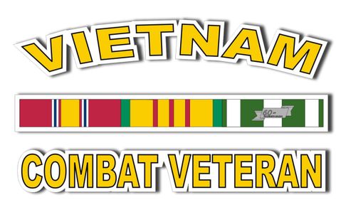 Vietnam Combat Veteran Window Decal Sticker