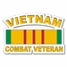 Vietnam Combat Veteran with Ribbon  Decal
