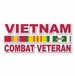 Vietnam Combat Veteran with Ribbons Red Sticker Decal