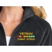 Vietnam Combat Veteran with Service Ribbons Women's Fleece Jacket