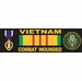Vietnam Combat Wounded with Purple Heart and Service Ribbon Decal