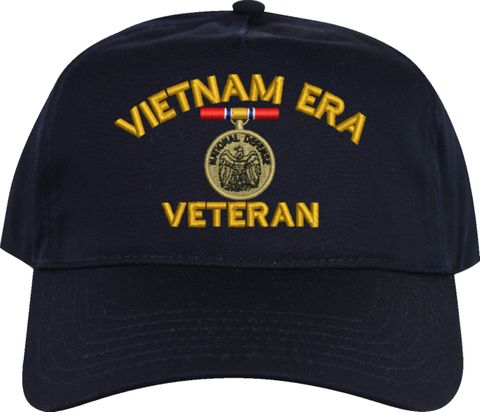 Vietnam ERA Veteran Navy Blue High-Profile Cap (Made in the USA)