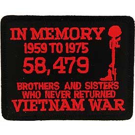 Vietnam In Memory Of Brothers and Sisters 3 1/2" Patch
