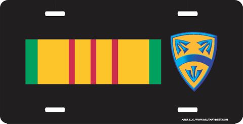 Vietnam Ribbon with 15th Support Brigagde License Plate