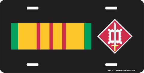 Vietnam Ribbon with 18th Engineer Brigade License Plate