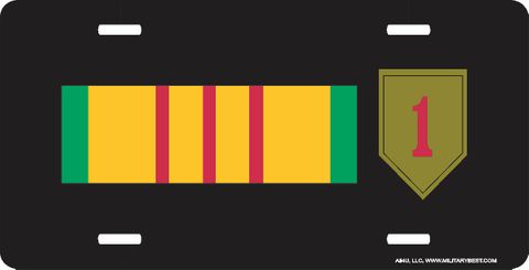 Vietnam Ribbon with 1st Infantry Division License Plate