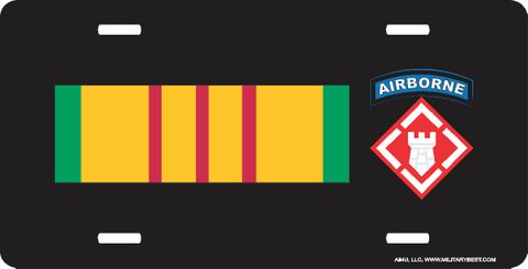 Vietnam Ribbon with 20th Engineer Airborne License Plate