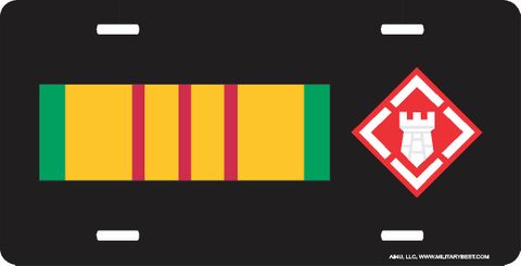 Vietnam Ribbon with 20th Engineer License Plate