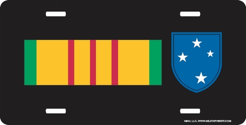 Vietnam Ribbon with 23rd Infantry License Plate