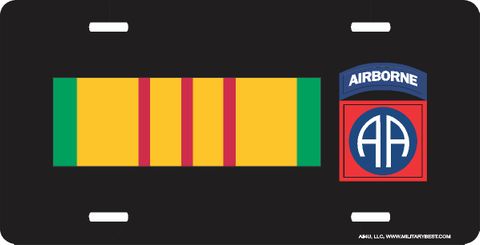 Vietnam Ribbon with 82nd Airborne License Plate