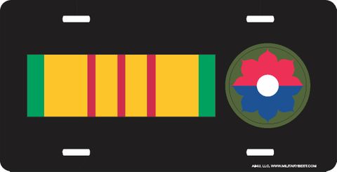Vietnam Ribbon with 9th Infantry License Plate