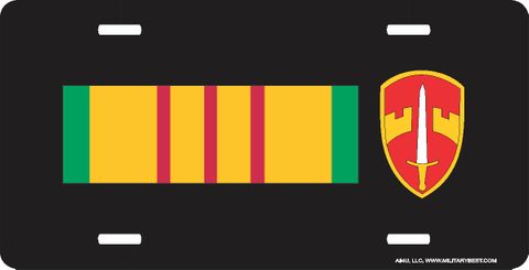 Vietnam Ribbon with Military Assistance Command Vietnam MACV License Plate