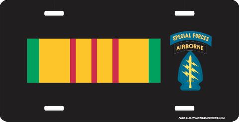 Vietnam Ribbon with Special Forces Airborne License Plate