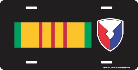 Vietnam Ribbon with U.S. Army Material Command License Plate