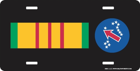 Vietnam Ribbon with U.S. Army Pacific USARPAC Vietnam License Plate