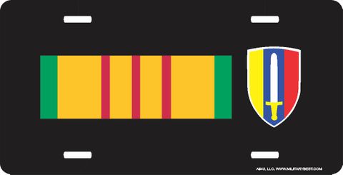 Vietnam Ribbon with U.S. Army Vietnam USARV License Plate