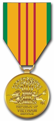 Vietnam Service Ribbon Medal Decal