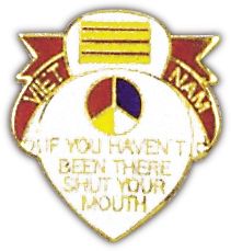 Vietnam Shut Your Mouth Lapel Pin