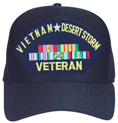 Vietnam Veteran * Desert Storm Veteran with Ribbons Ball Cap