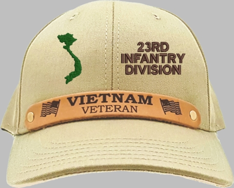23rd Infantry Division Vietnam Veteran Leather Strap Cap